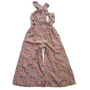 NWT Rebecca Taylor Margo in Floral Print Ruffle Silk Crop Jumpsuit 12 $495